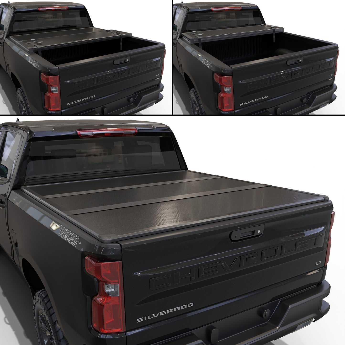 Chevy Silverado/GMC Sierra 2007-2013, 2014 HD, 2014 2500/3500HD Hard Trifold Tonneau Cover 6' 7" (78.7")