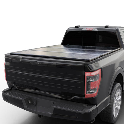 Hard Trifold Truck Bed Tonneau Cover |CFHT004| Fits 2014-2018 Chevy Silverado/GMC Sierra 6'5" Bed (78.8")