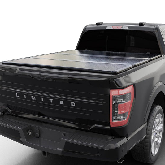 Hard Trifold Truck Bed Tonneau Cover |CFHT006| Fits 2015-2024 GMC Cayon/Chevy Colorado 5' 3" Bed (62.7")