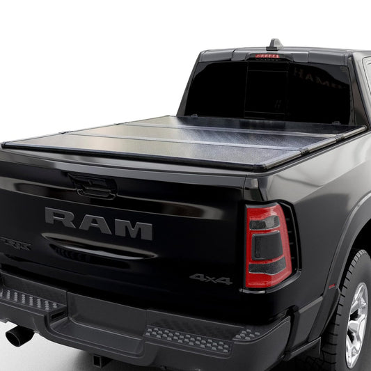 Hard Trifold Truck Bed Tonneau Cover |CFHT011| Fits 2009-2025 Dodge Ram 1500 5' 7" Bed Without Ram Box (67.4")