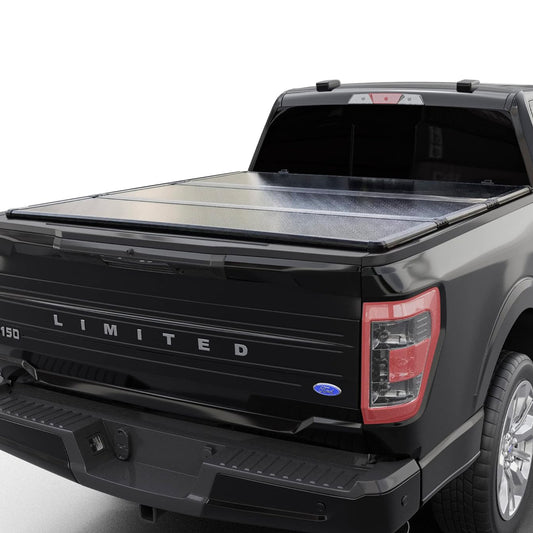 Hard Trifold Truck Bed Tonneau Cover |CFHT016 | Fits 2015-2025 Ford F150 | F150 Lightning 5'5"Bed (66")