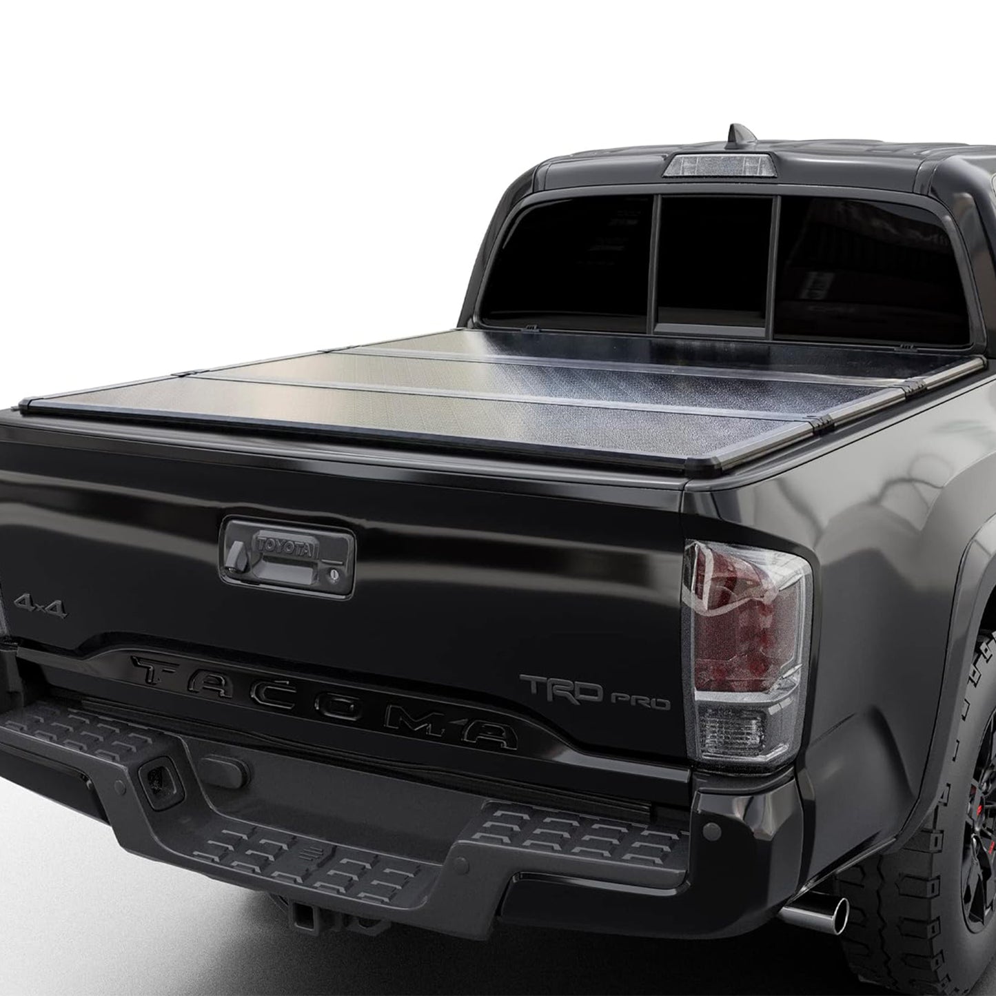 Hard Trifold Truck Bed Tonneau Cover |CFHT021| Fits 2016-2025 Toyota Tacoma w/OE Track System 5' 1" Bed (60.5")