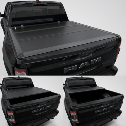 Dodge Ram 1500 Calffree Low Profile Hard Trifold Truck Bed Tonneau Cover Without Ram Box