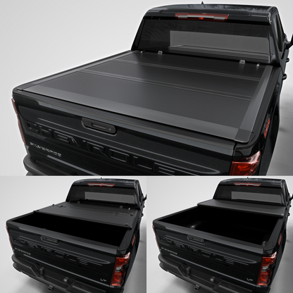 Chevy Silverado/GMC Sierra 2500/3500 HD New Body Style 2020-2025 Calffree Low Profile Hard Trifold Truck Bed Tonneau Cover 6.9FT Bed 82.2"