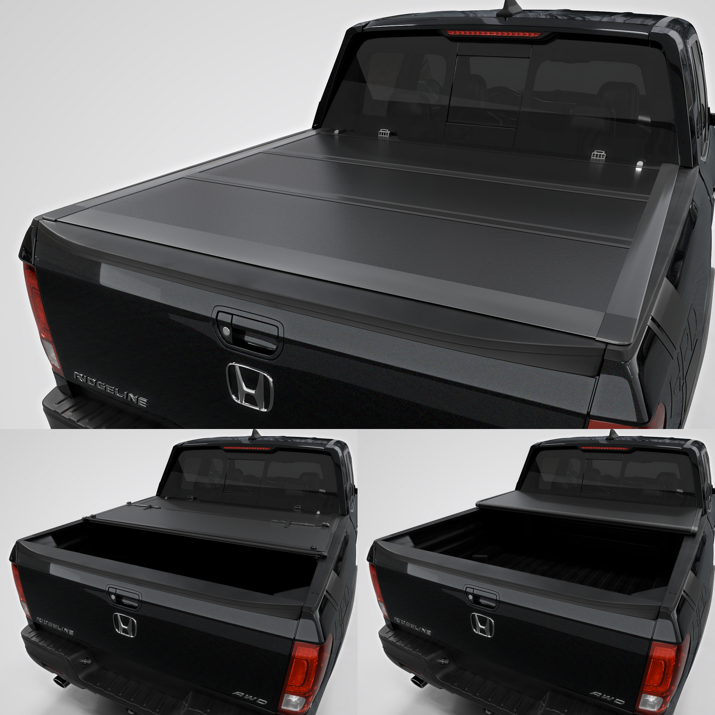 Honda Ridgeline 2017-2025 Calffree Low Profile Hard Trifold Truck Bed Tonneau Cover 5' Bed 64"