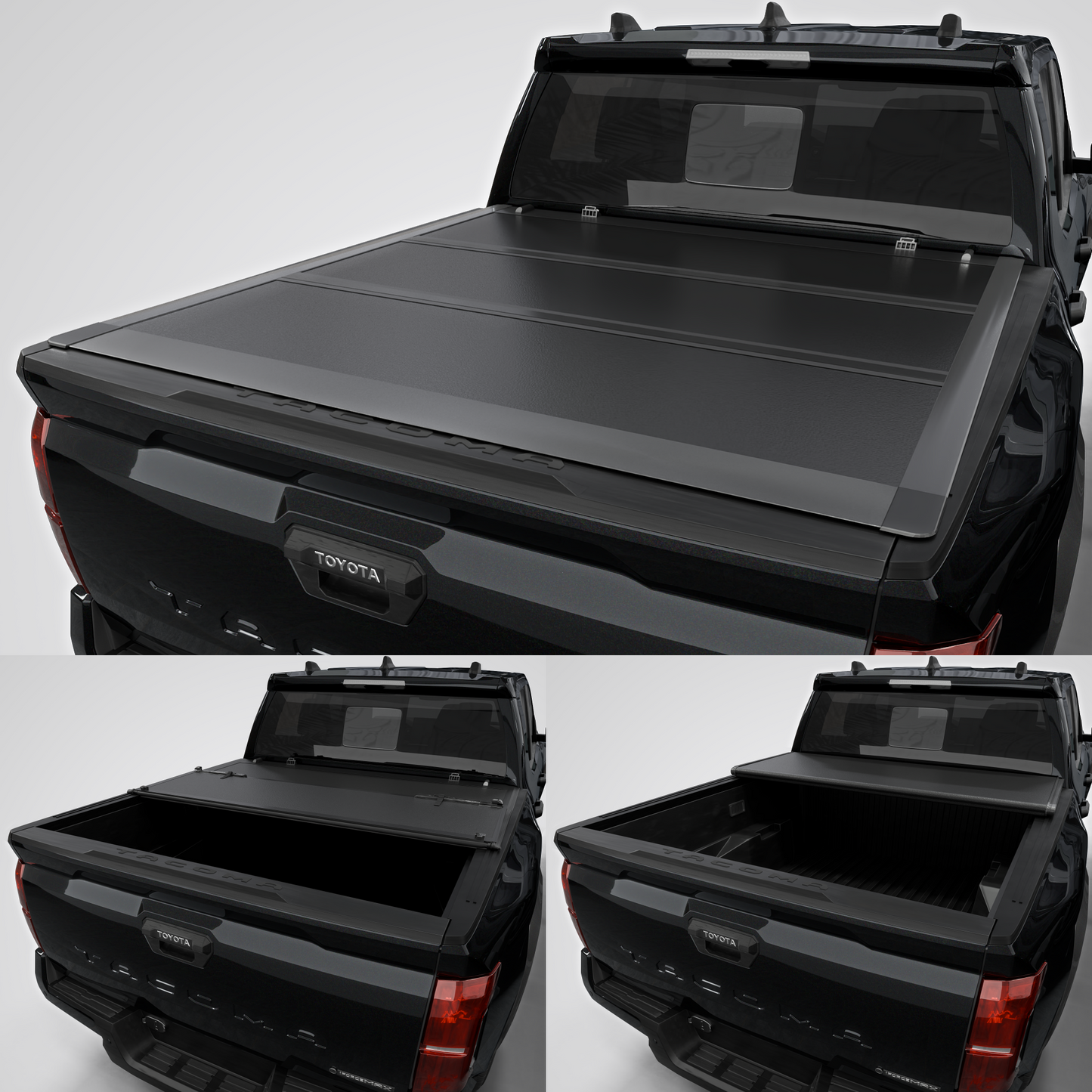 Toyota Tacoma Calffree Low Profile Hard Trifold Truck Bed Tonneau Cover w/OE Track System