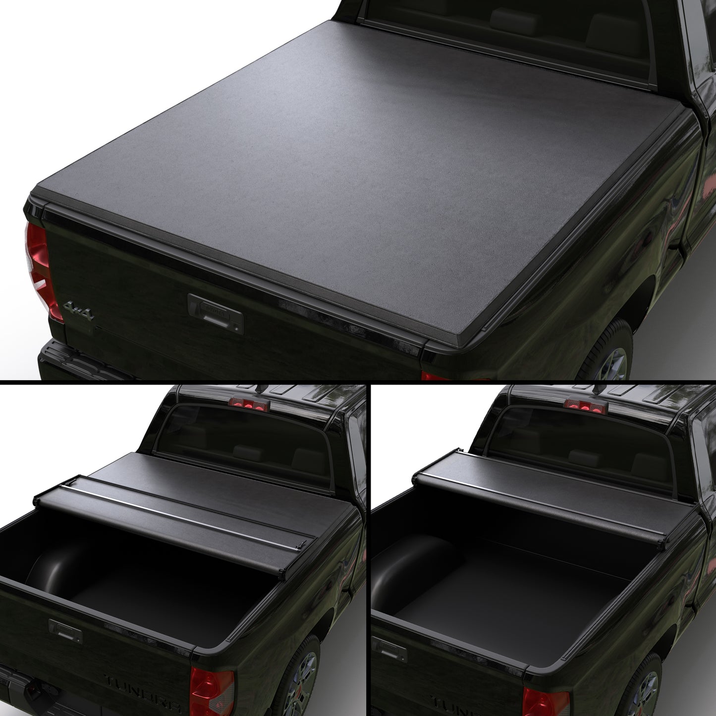 Toyota Tundra Soft Trifold Truck Bed Tonneau Cover With OE Rail System